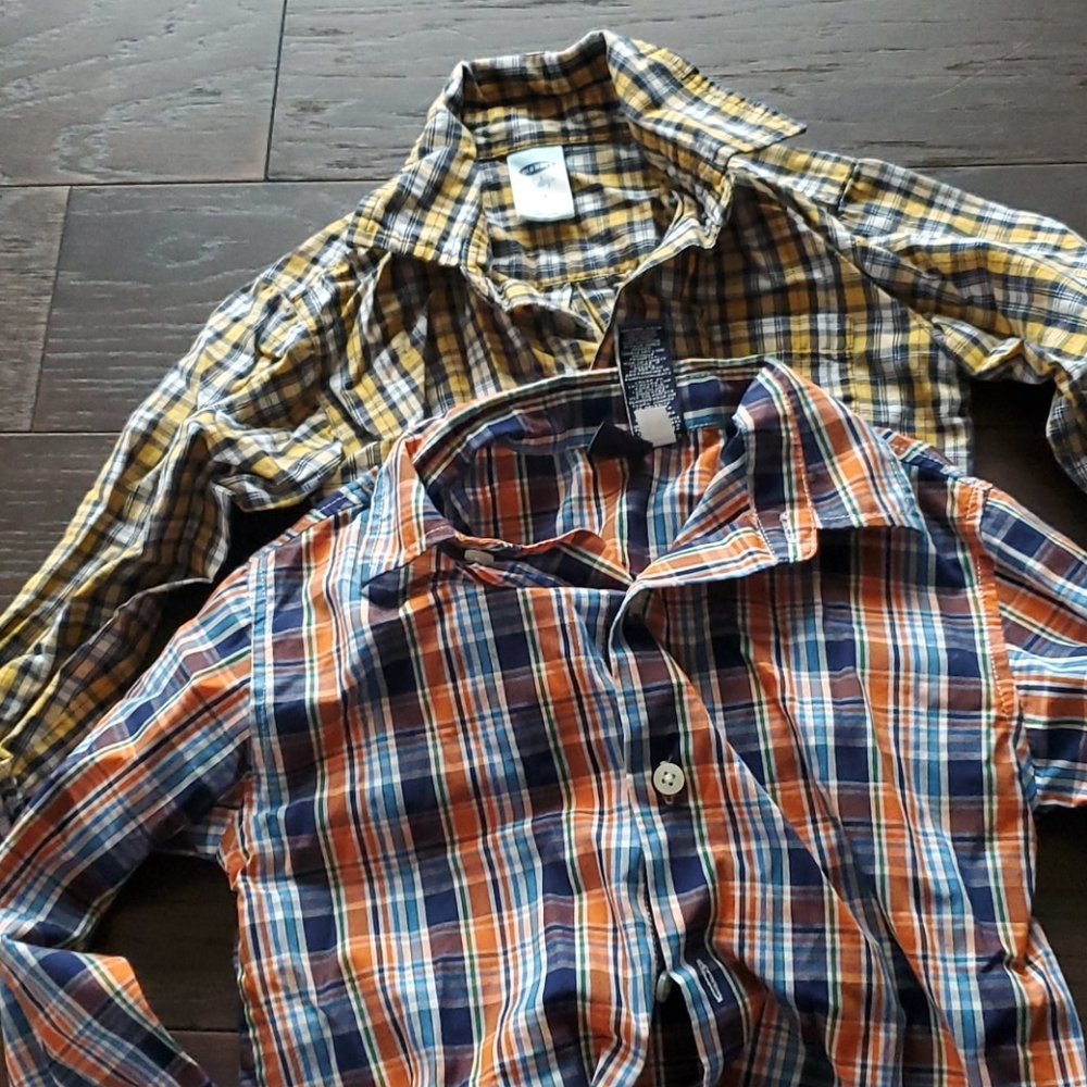 2 boy button up dress shirts